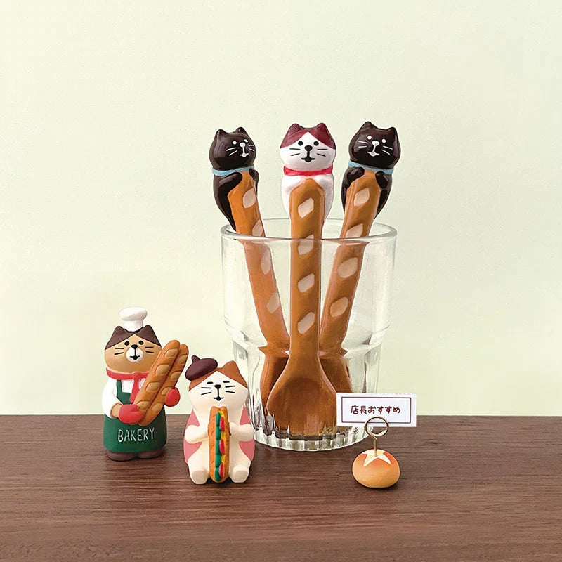 Decole Concombre Yamaneko Bakery Spoon - Hachi Cat