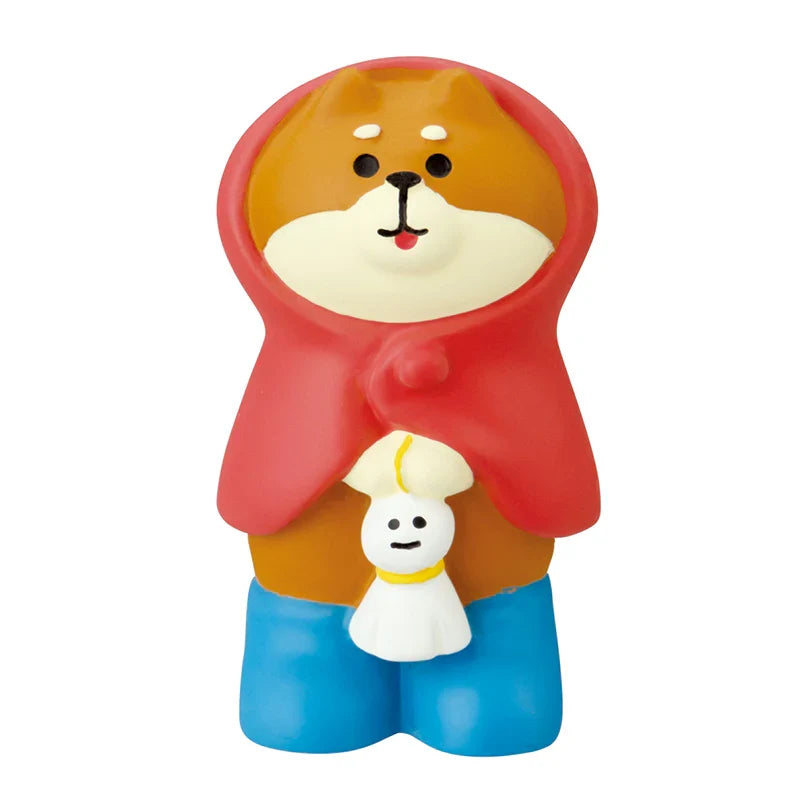 Decole Concombre Figurine - Walking In The Rain - Raincoat Dog