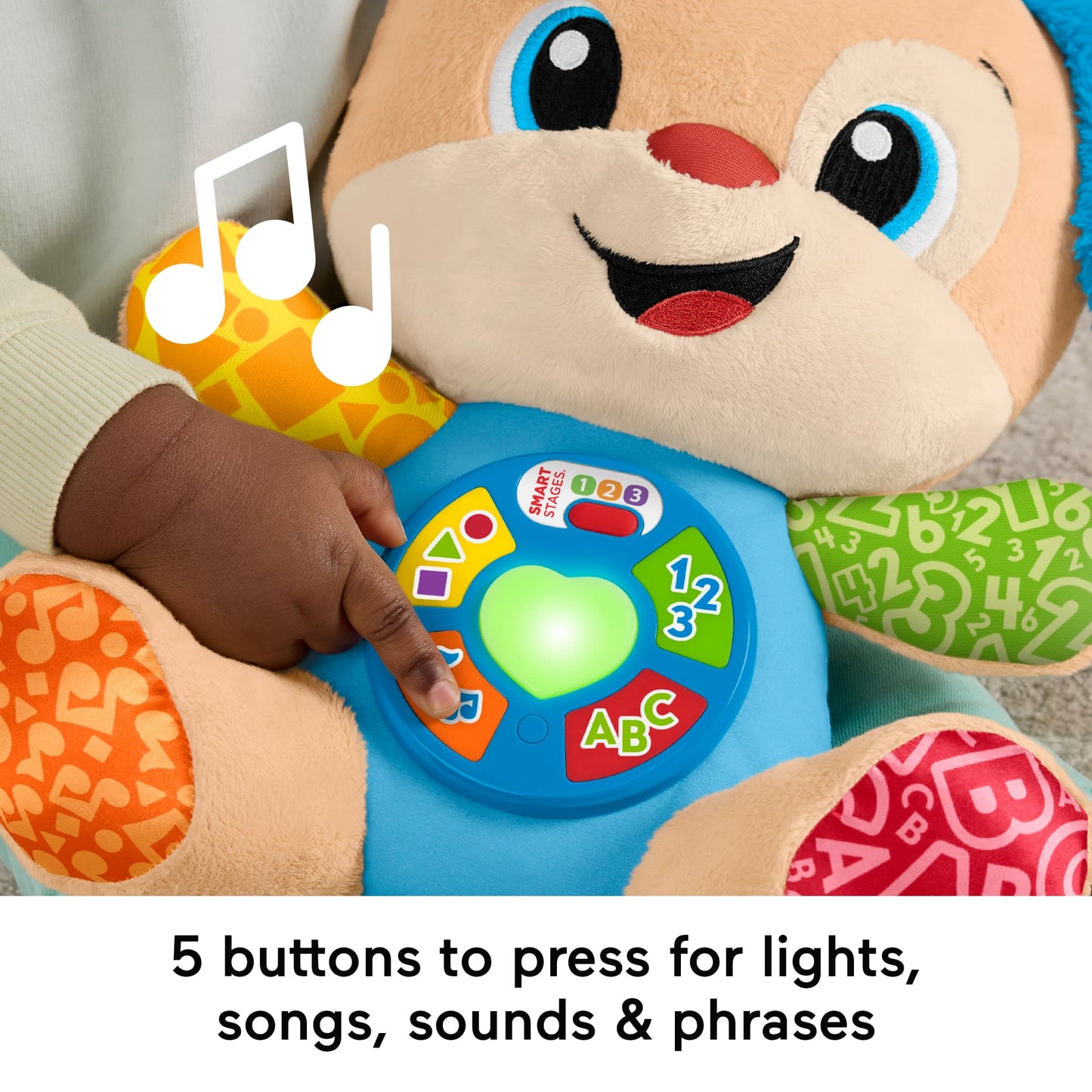 Fisher-Price Laugh & Learn Smart Stages Puppy Plush Musical Learning Toy For Baby & Toddler