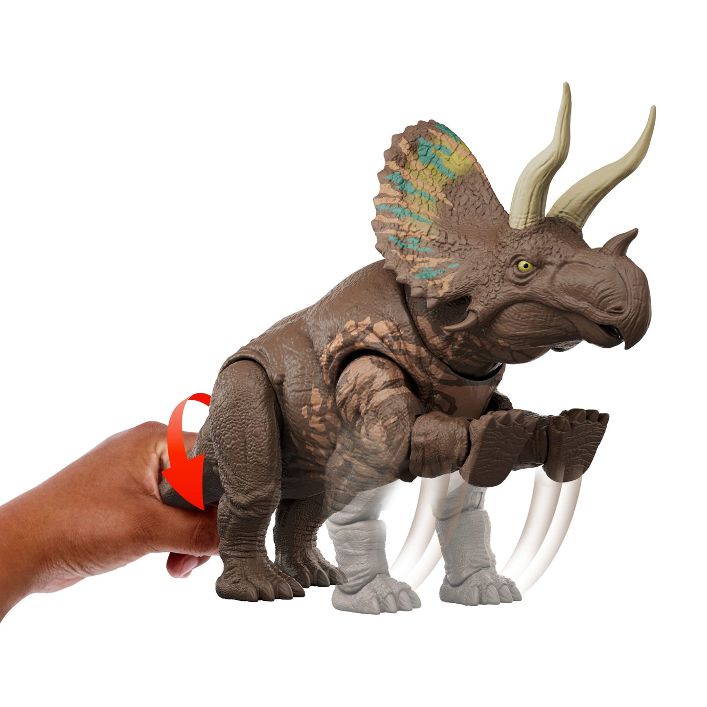Jurassic World Dinosaurio de Juguete Rebirth Rastreadores Gigantes Eotriceratops