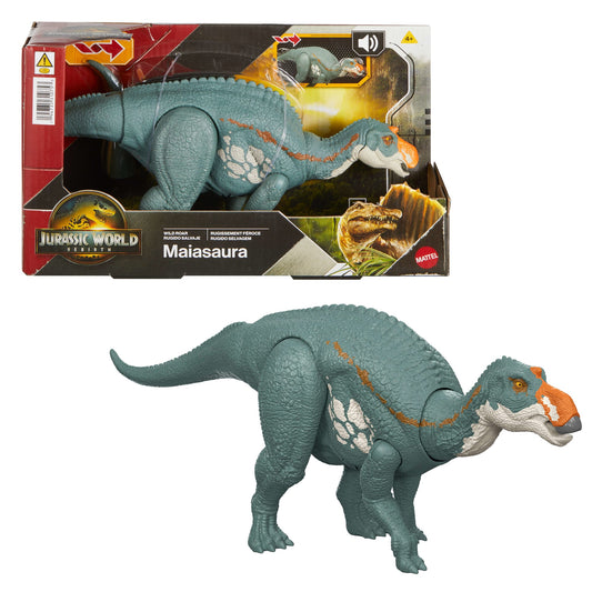 Jurassic World Dinossauro de Brinquedo Rebirth Rugido Selvagem Maiasaura