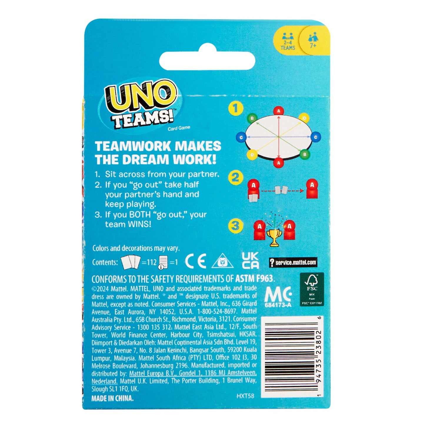 UNO Jogo de Cartas Teams