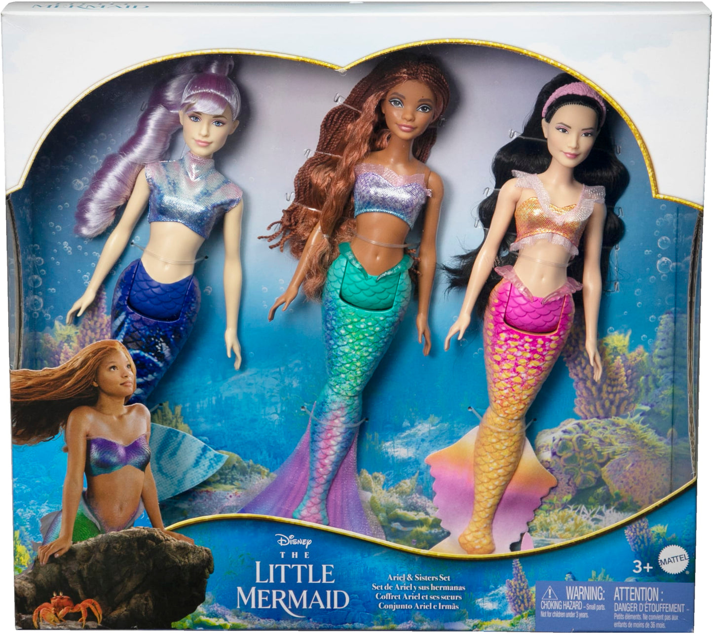 Disney The Little Mermaid Ariel And Sisters Doll Set With 3 Fashion Mermaid Dolls