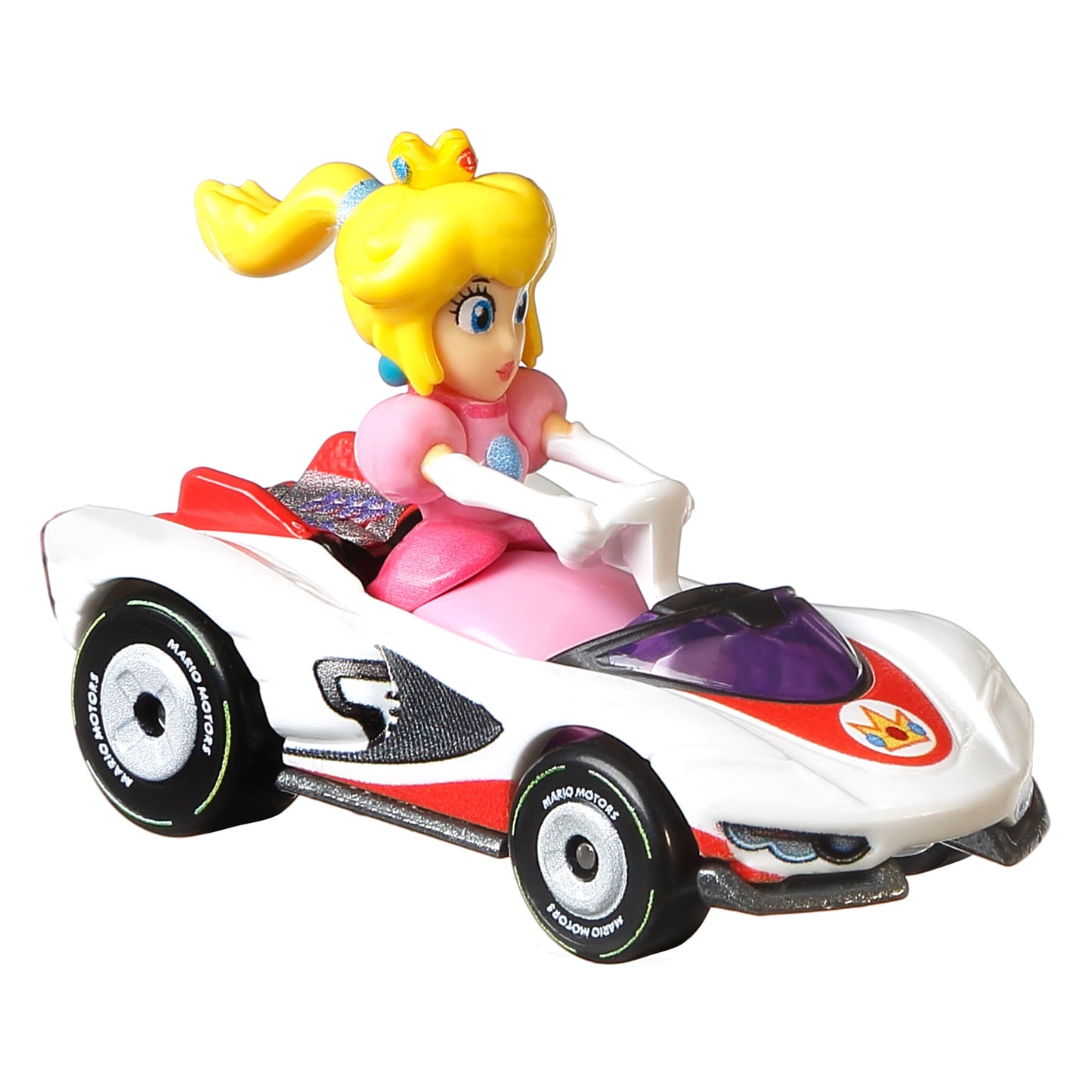 Hot Wheels Mario Kart Vehículo de Juguete Princesa Peach P-Wing
