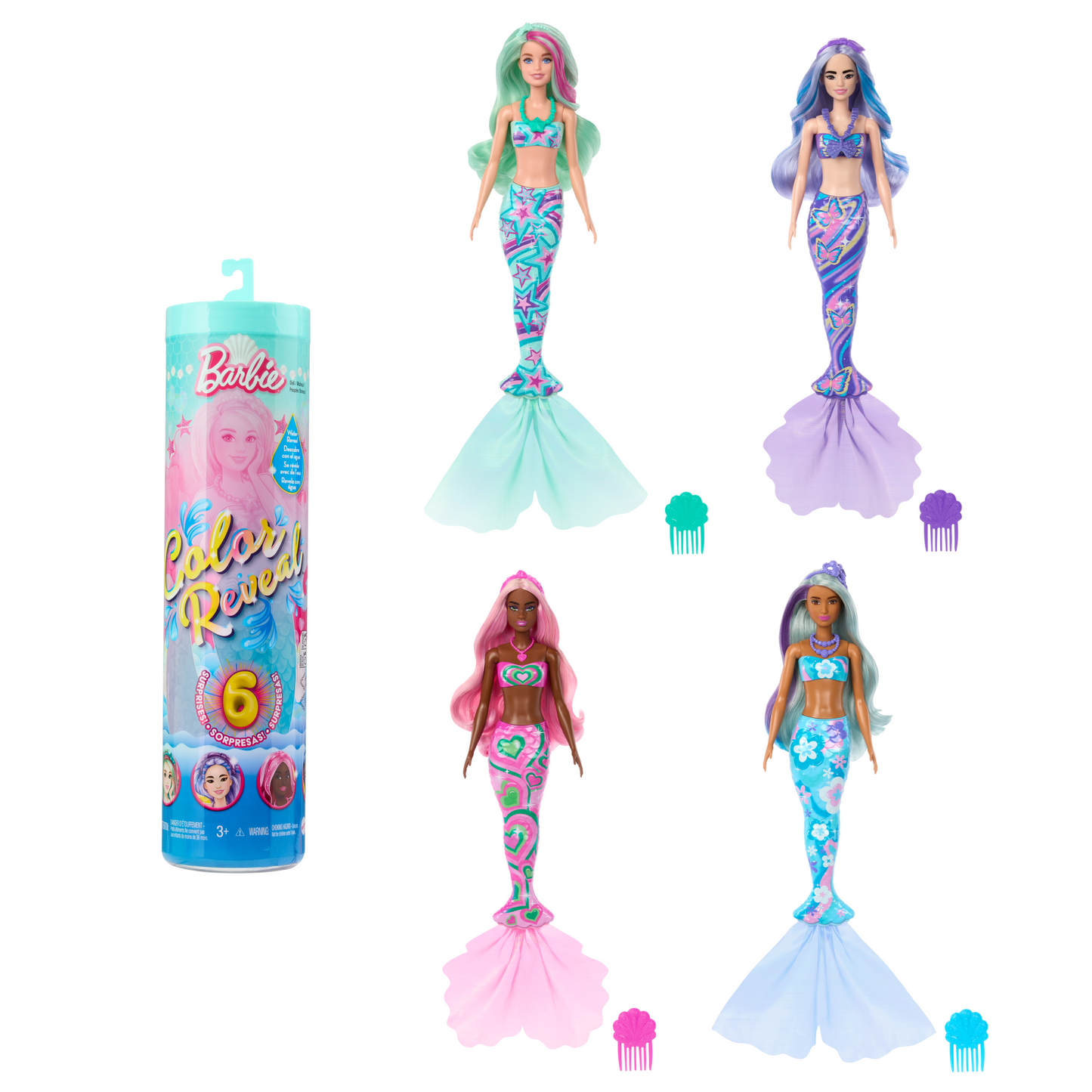 Barbie-Colorreveal-Poupée Avec Accessoires et 6Surprises