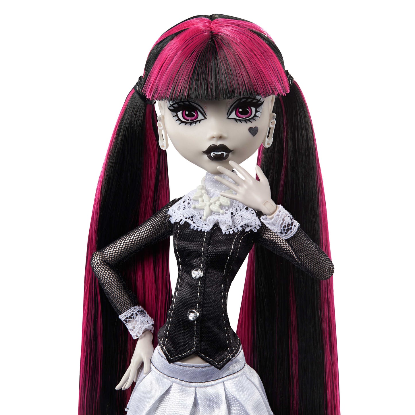 Monster High Reel Drama Draculaura Collector Doll in Black And White, Reproduction With Poster