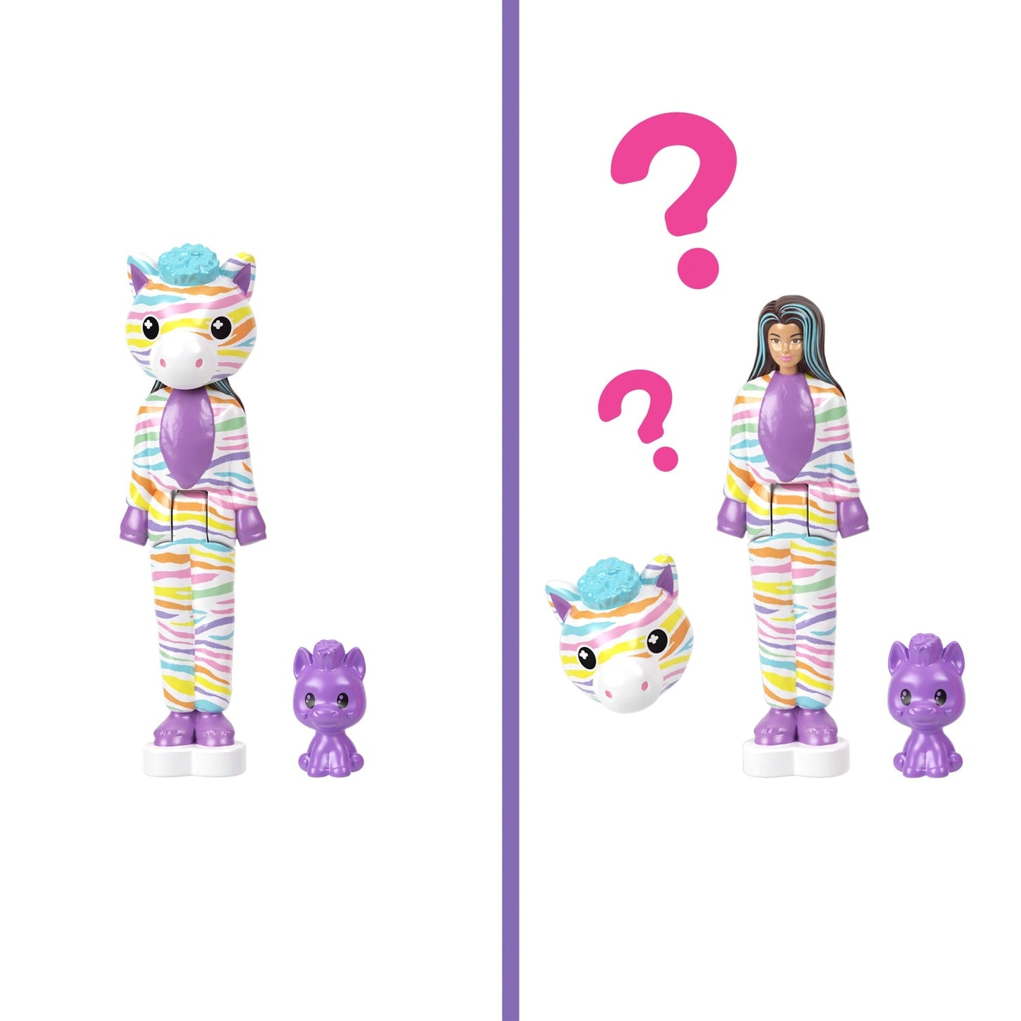 Barbie Mini Barbie Land 5 Dolls Reveal Pack, 1.5-Inch Mini Dolls With Surprise Reveal & Sensory Play Piece