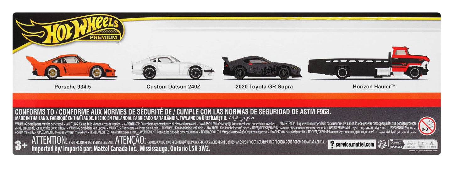 Hot Wheels  Premium  Coffrets Présentation  3Véhicules +1Camion