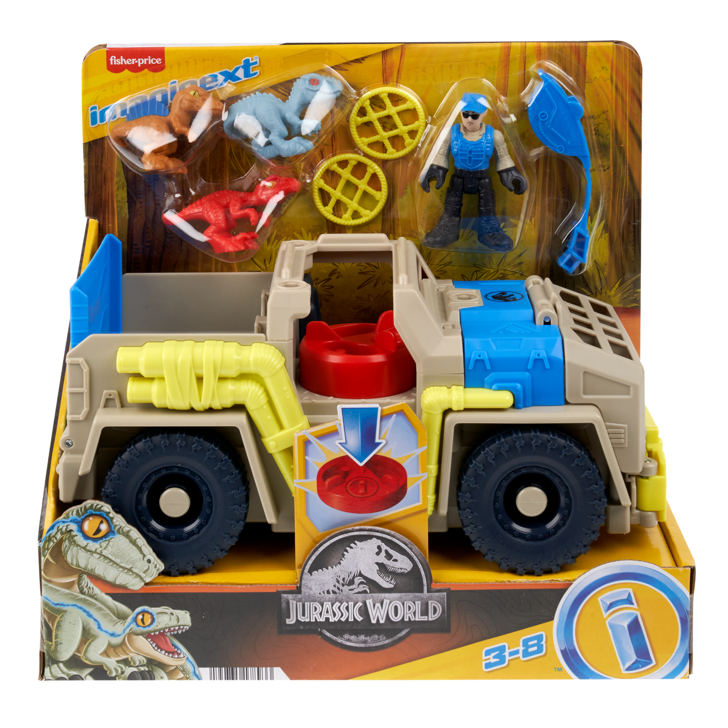 Imaginext Jurassic World Camion de Pistage et de Transport de Dinos