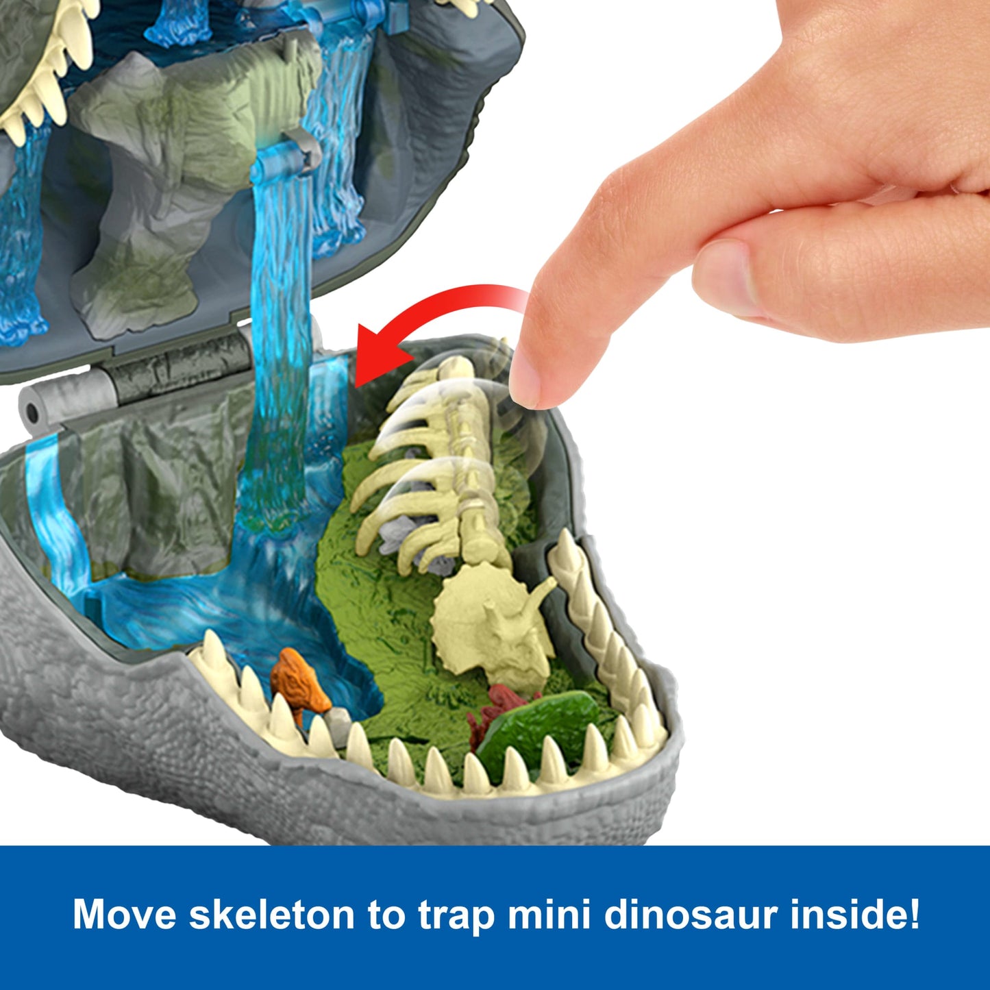 Jurassic World Rebirth Micro Adventure Playset Tyrannosaurus Rex Head, Interactive Features & Figures