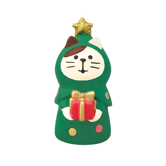 Decole Concombre Figurine - Christmas Party - Christmas Tree Cat