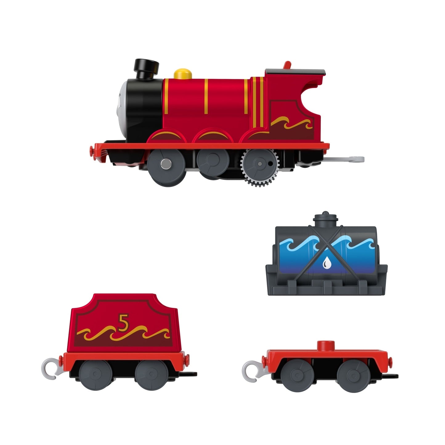 Thomas et ses Amis Locomotive et Wagons James Cuve Qui Éclabousse