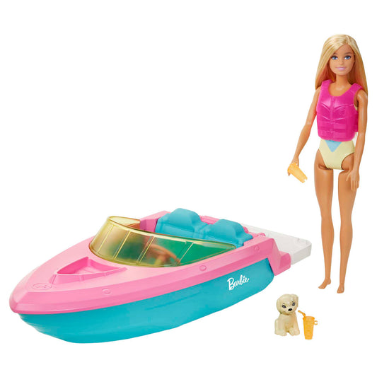 Barbie Set de Juego Bote acuático con Muñeca