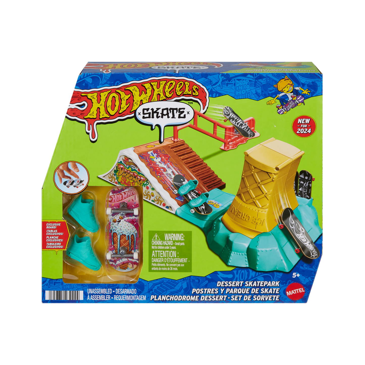 Hot Wheels Skate Planchodrome desserts, Planche Exclusive + Chauss.