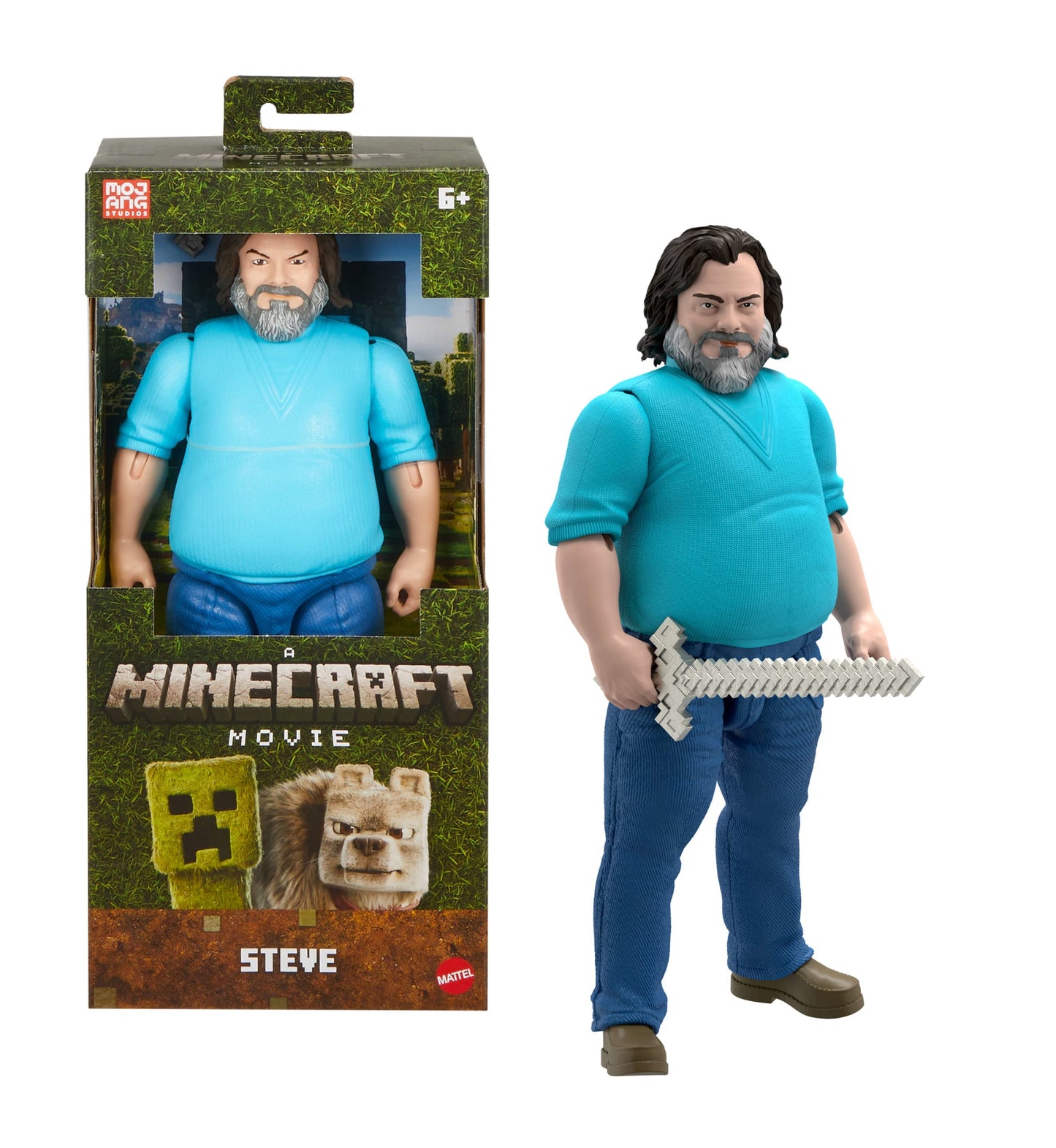 Minecraft La Película Figura de Acción Steve de 12 pulgadas