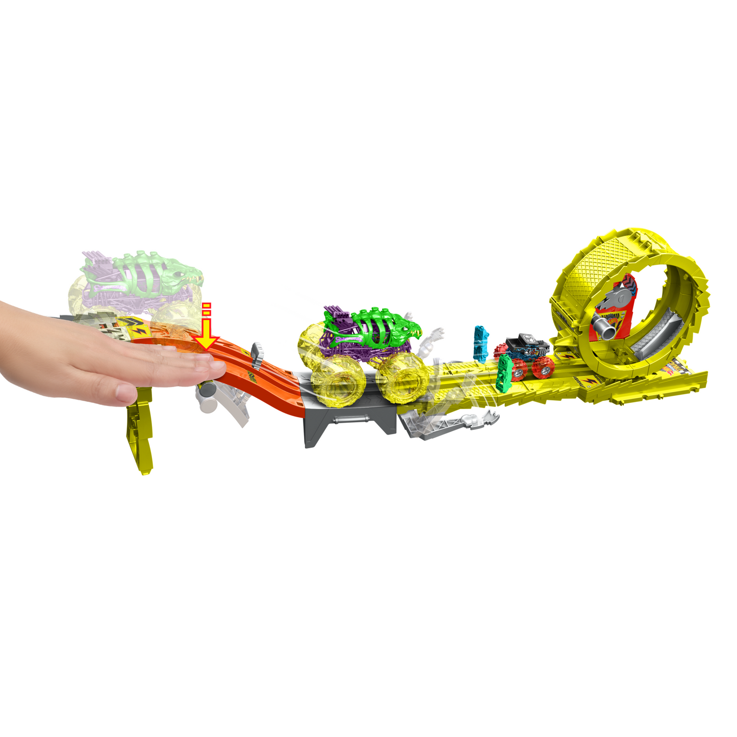 Hot Wheels Monster Trucks-Défi Course Électrifiante-Coffret