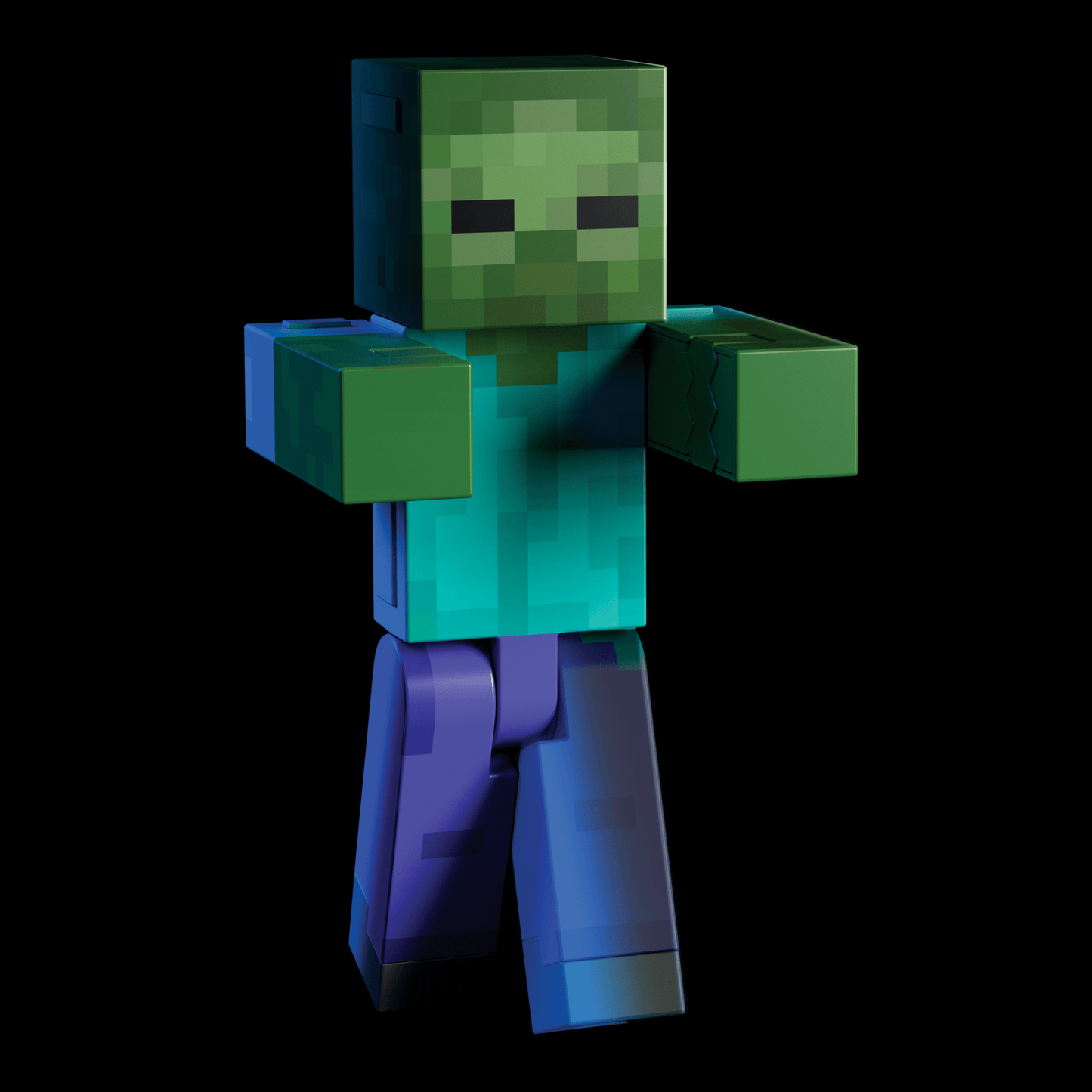 Minecraft-Zombie Diamond Level-Figurine Articulée 14Cm et Accessoires
