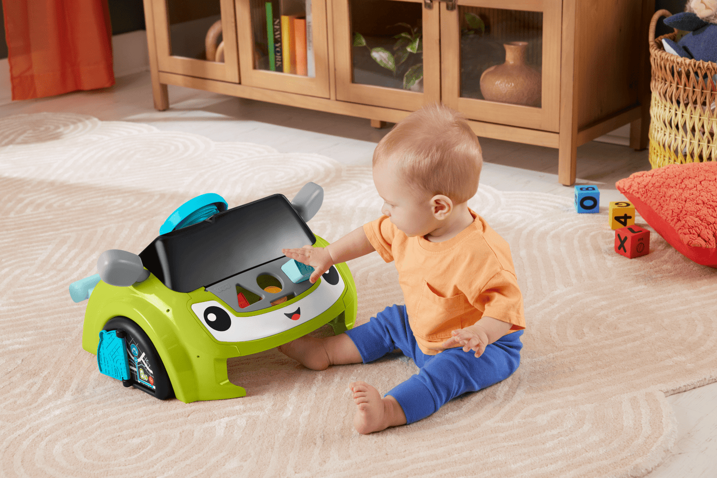 Fisher-Price Ríe y Aprende Juguete para Bebés Volante de Actividades Interactivas