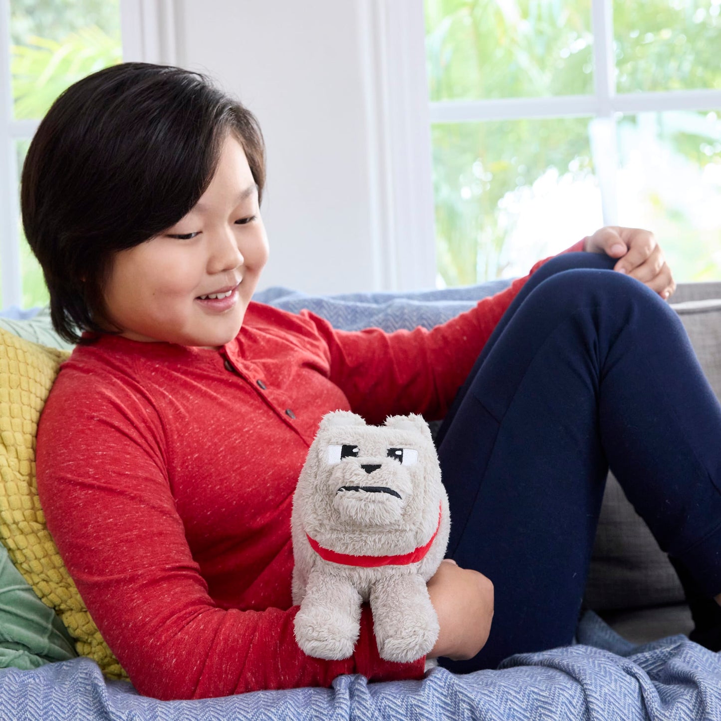 Minecraft Dennis The Wolf Plush Toy, 8-inch Collectible Soft Doll inspired By A Minecraft Movie