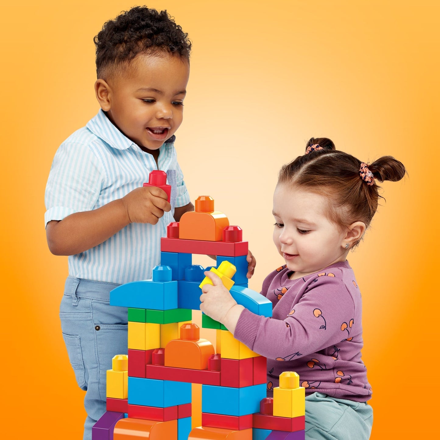 Mega Bloks Juguete de Construcción Bolsa de 60 bloques Azul