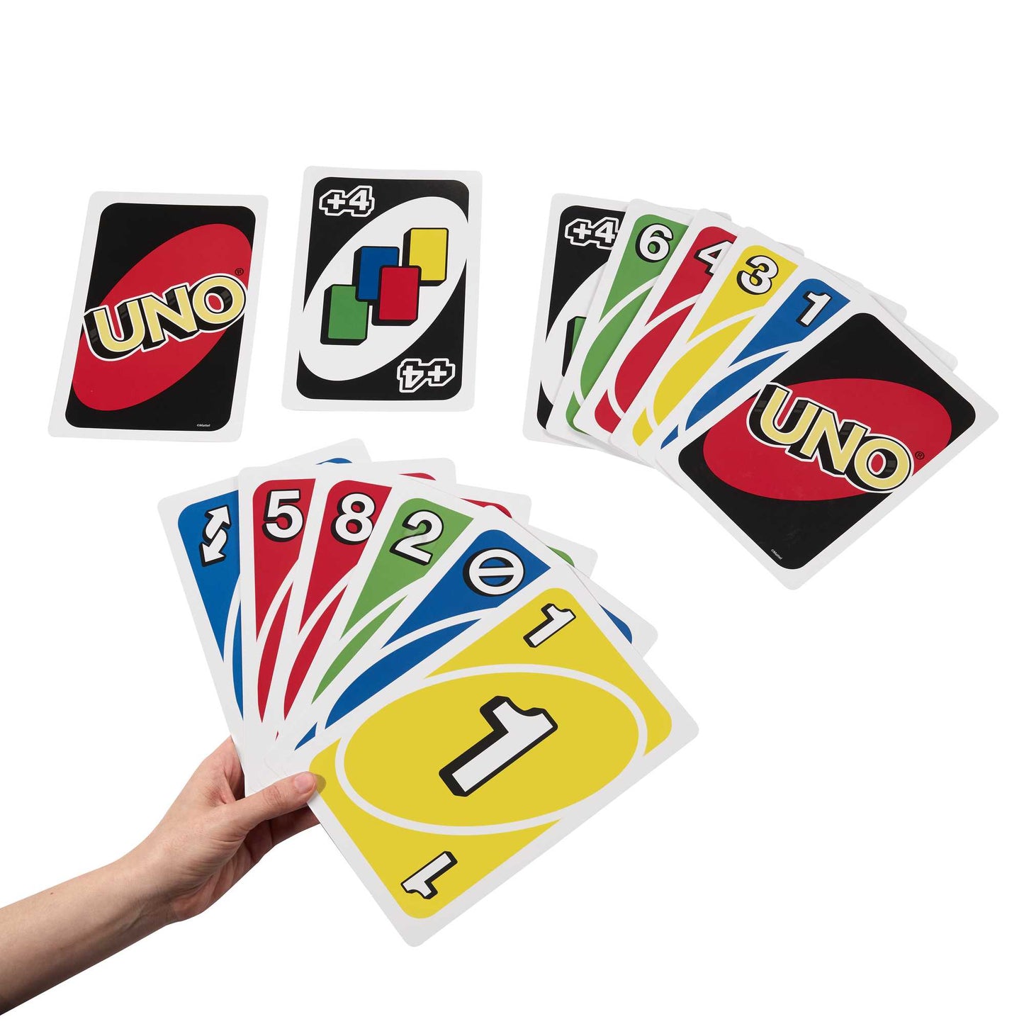 Jeu de Cartes Familial Uno Avec 108Cartes Géantes