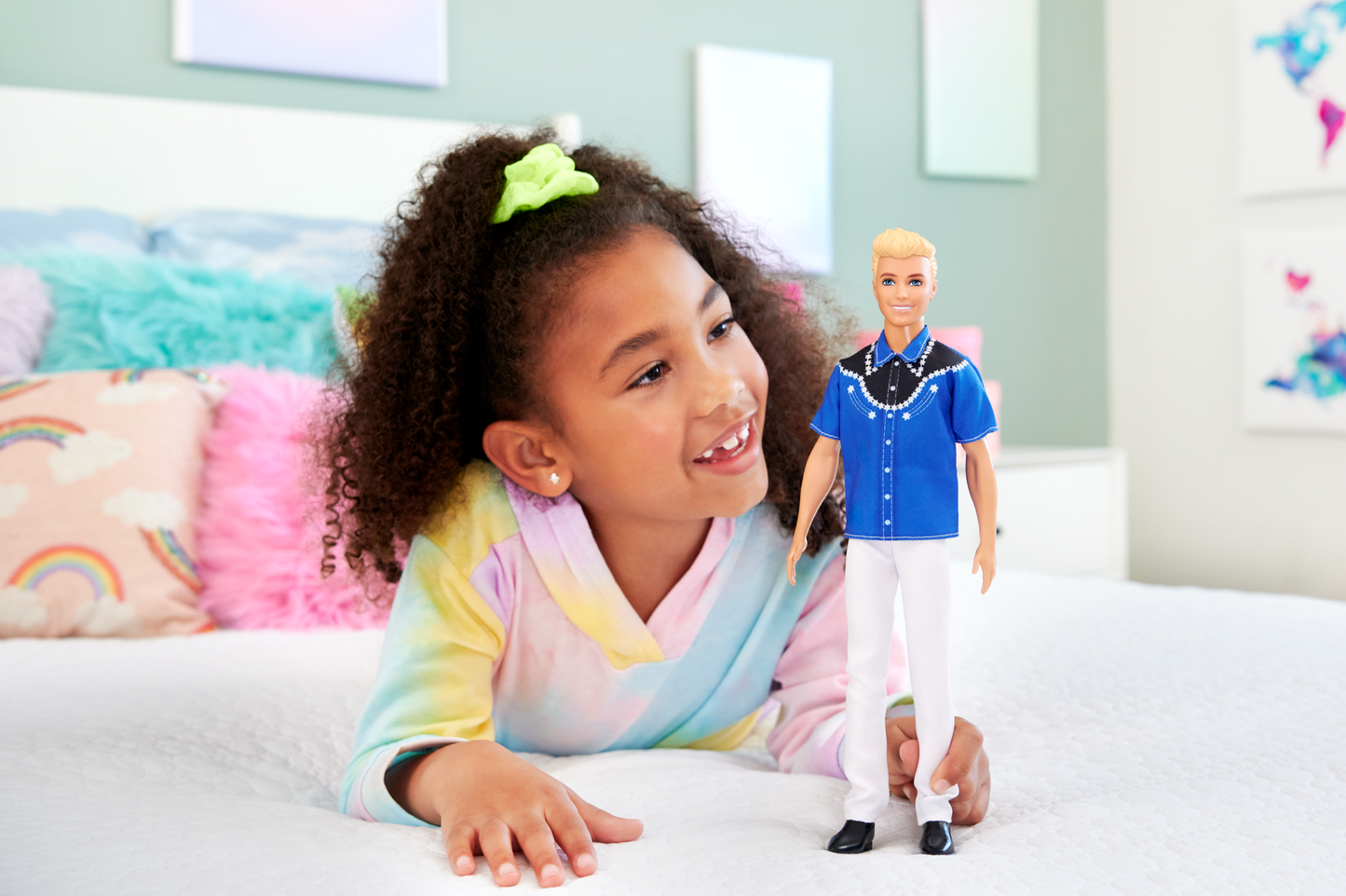 Barbie Fashionista Boneco Ken Camisa Azul e Preta