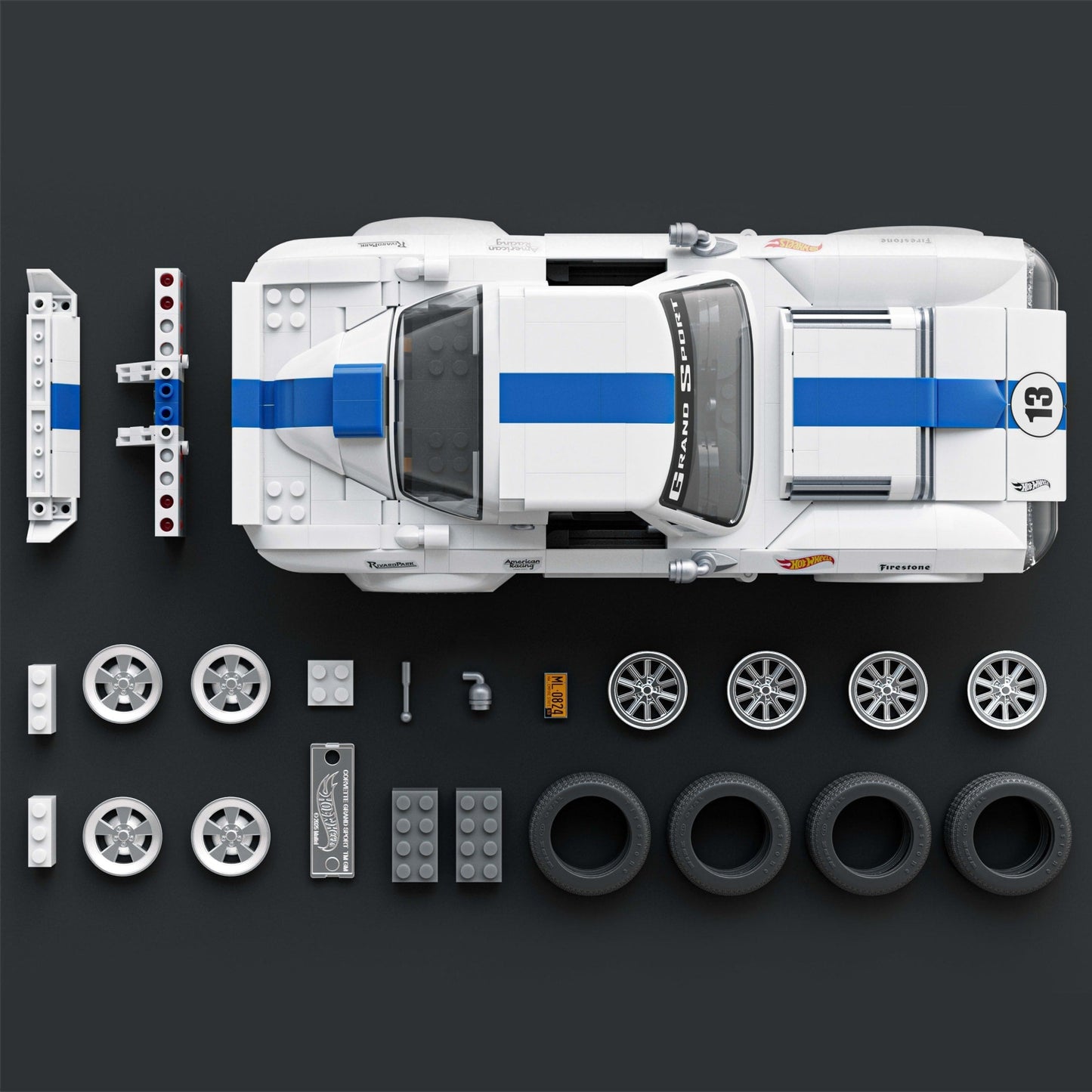 Mattel Brick Shop Hot WheelsJuguete de Construcción Elite 63 Corvette Grand Sport
