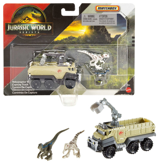 Matchbox Vehículo de Juguete Jurassic World Transportador Dinosaurios