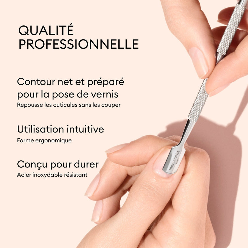Pousse-cuticules en acier