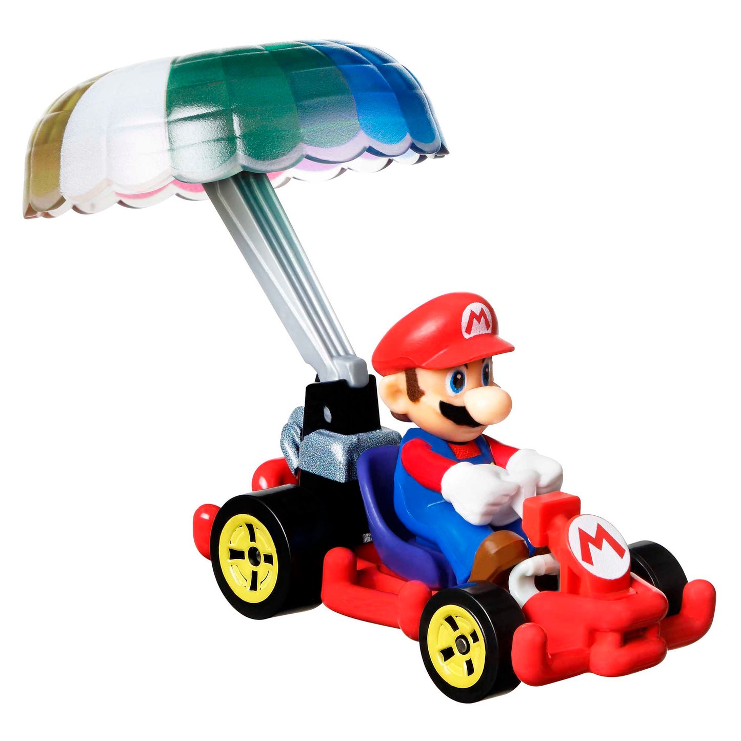 Hot Wheels Mario Kart Veículo de Brinquedo Mário Pipe Frame com Paraquedas