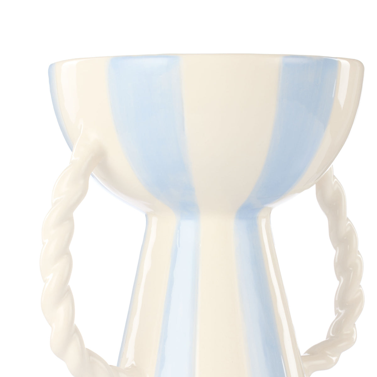 Emporium Lulu Collection Stripe Vase Blue 21cm