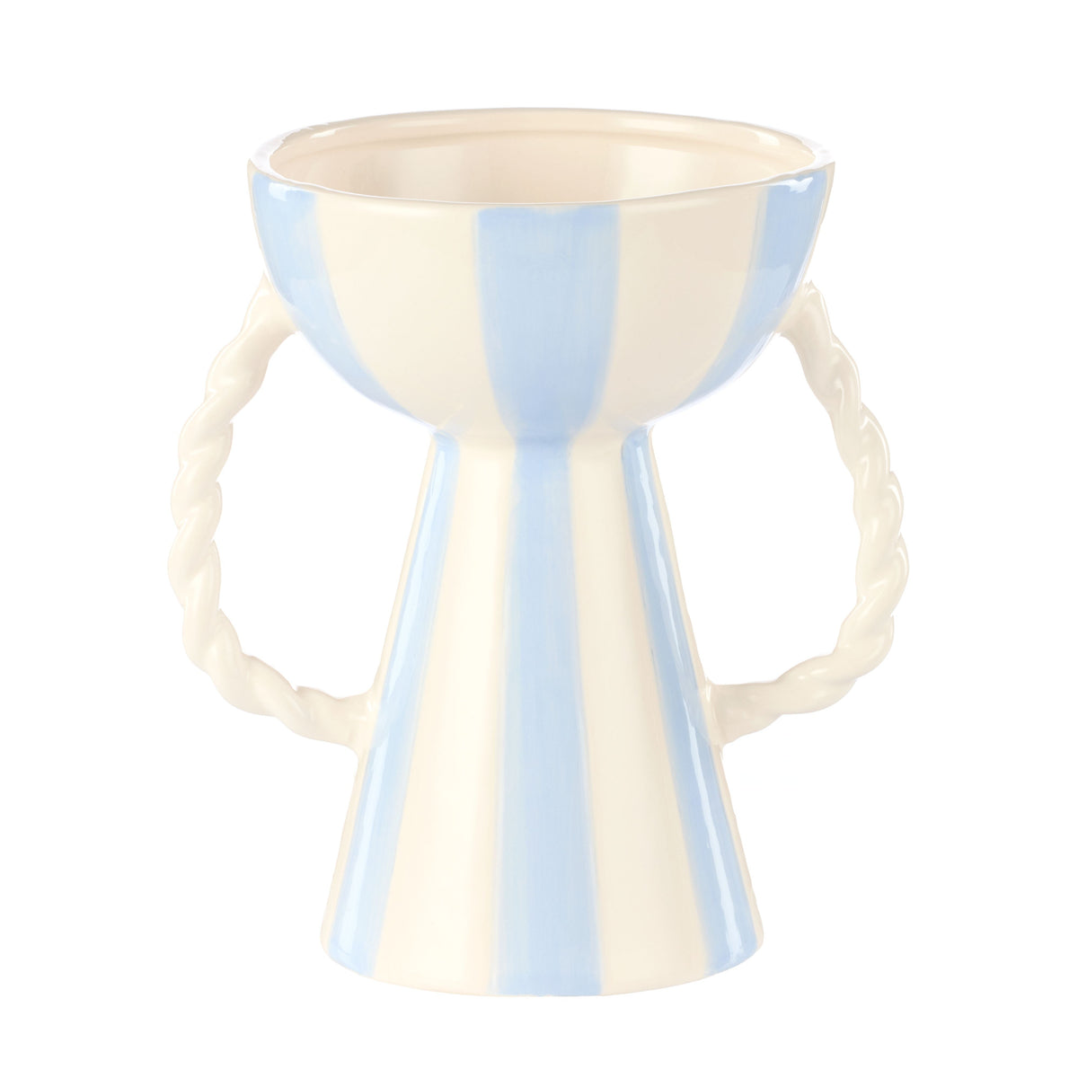 Emporium Lulu Collection Stripe Vase Blue 21cm