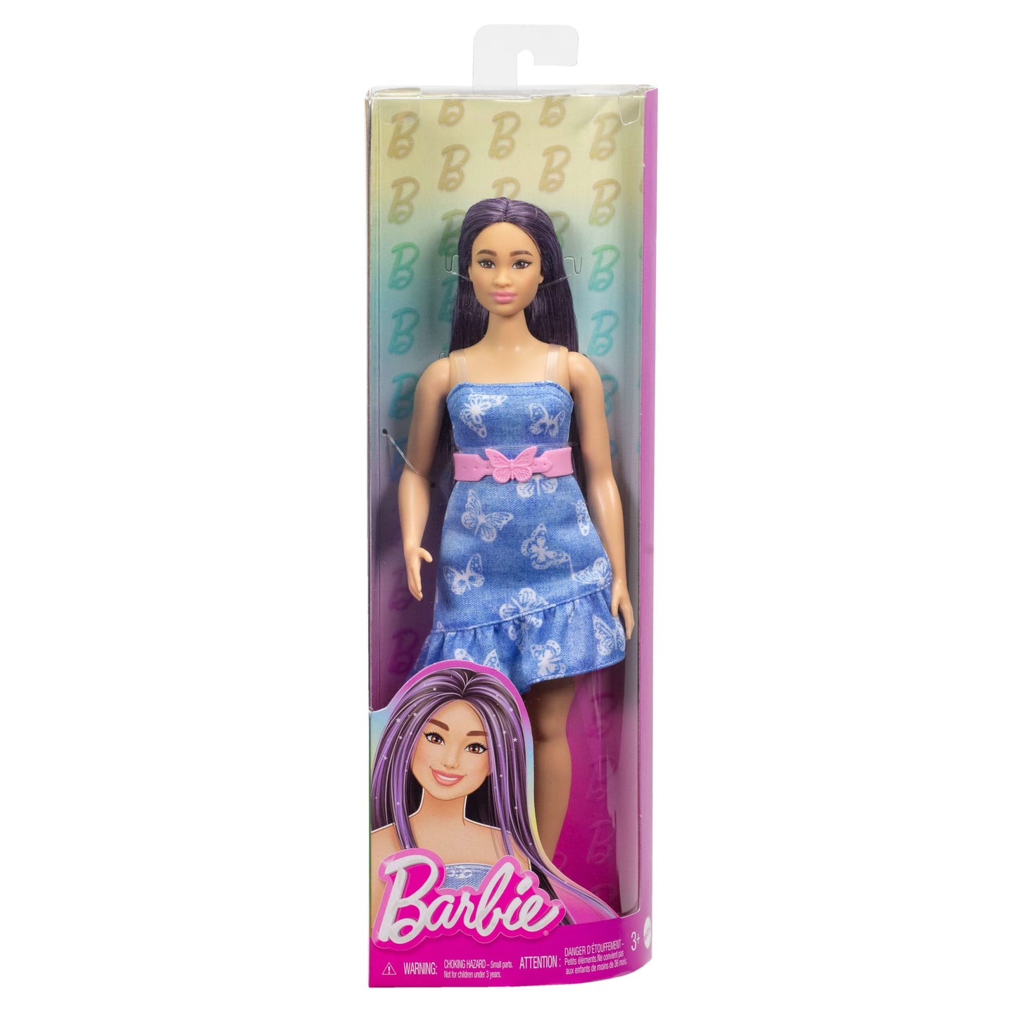 Barbie Fashionista Boneca Vestido de Borboletas e Botas Rosas