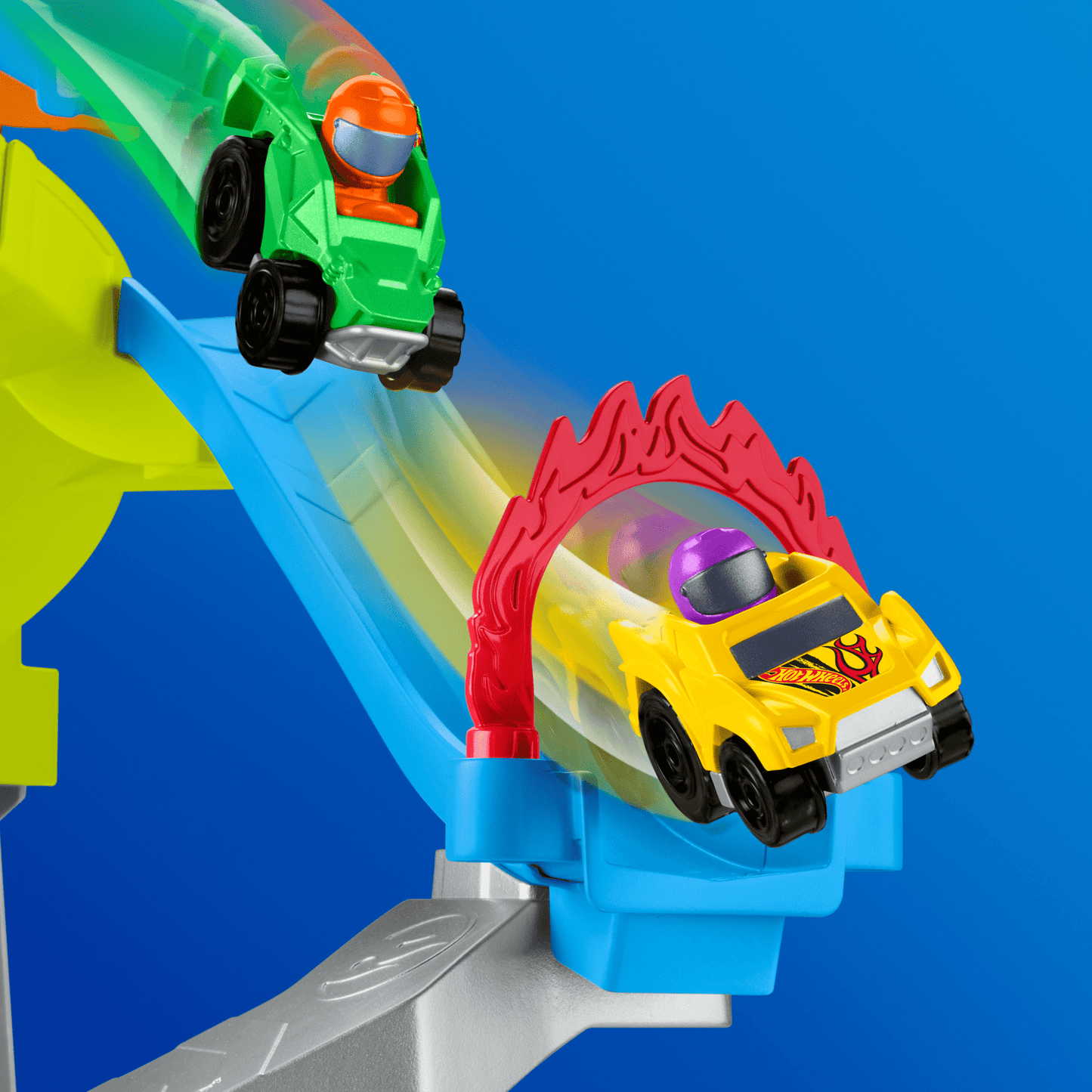 Little People Hot Wheels Juguete para Bebés Pista de Carreras y Choques