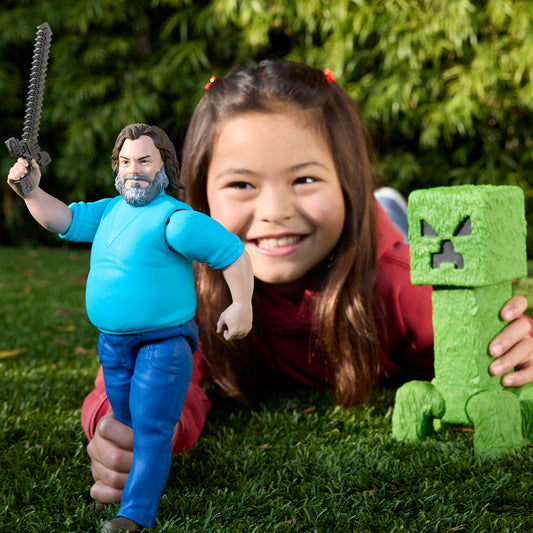 Minecraft Creeper Large-Scale Action Figure, 12-inch Character Collectible inspired By The Movie
