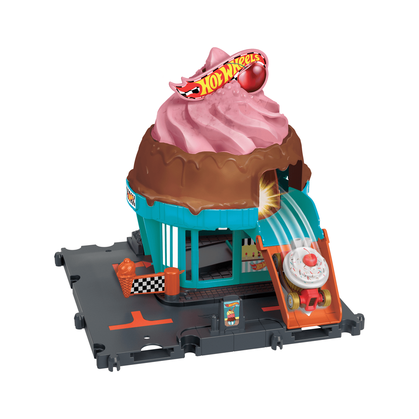 Hot Wheels City Pista de Juguete Heladería