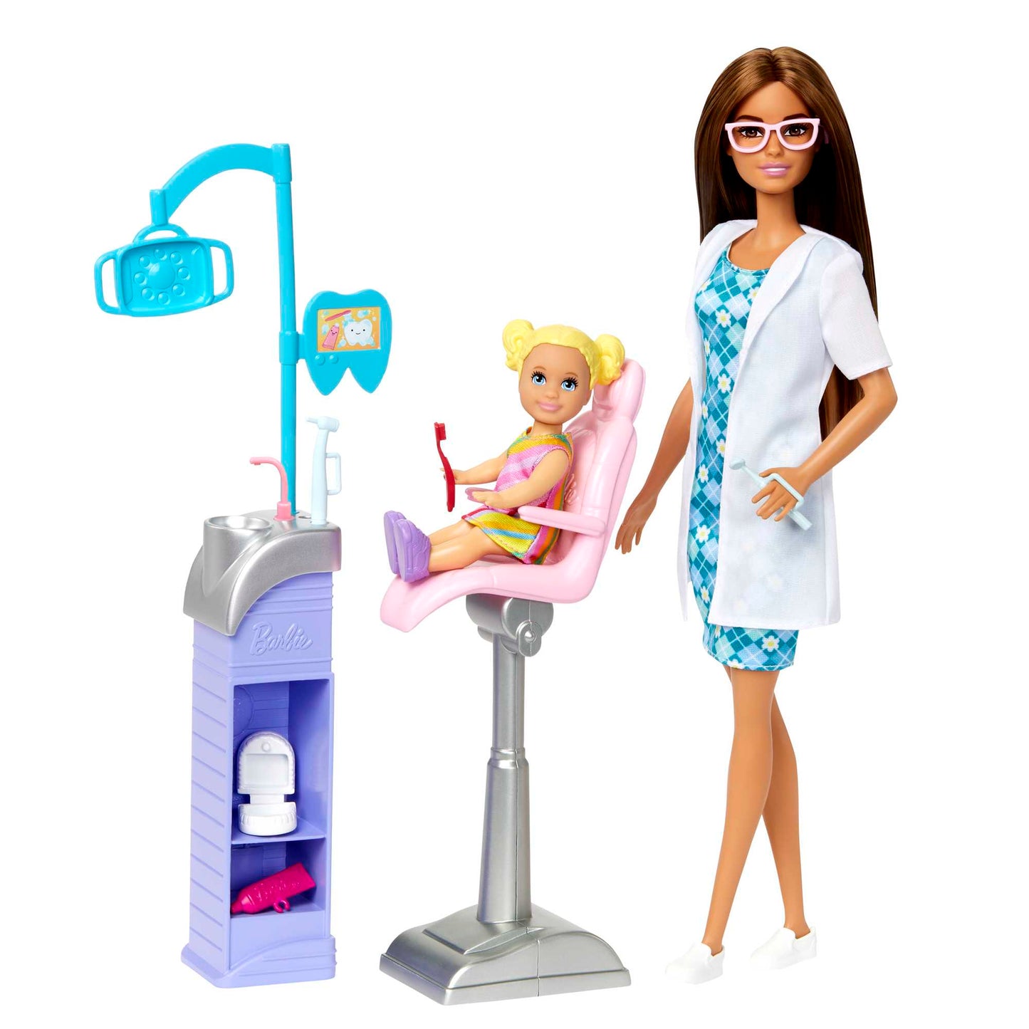 Barbie®-Métiers-Coffret Poupée Barbie® dentiste et Accessoires