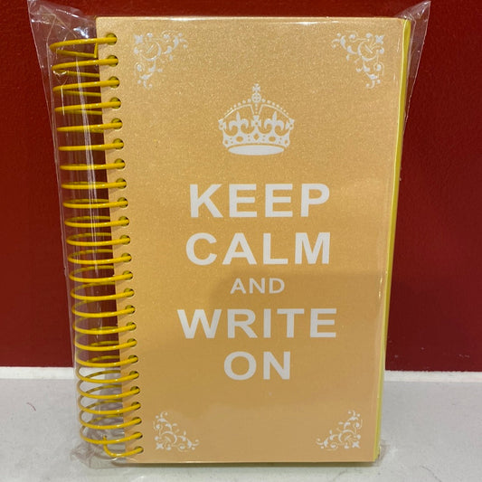 Keep Calm and Write On - Notebook - Yellow