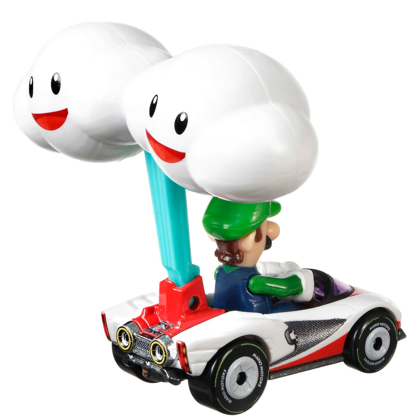 Hot Wheels Mario Kart Veículo de Brinquedo Luigi P-Wing com Cloud Glider
