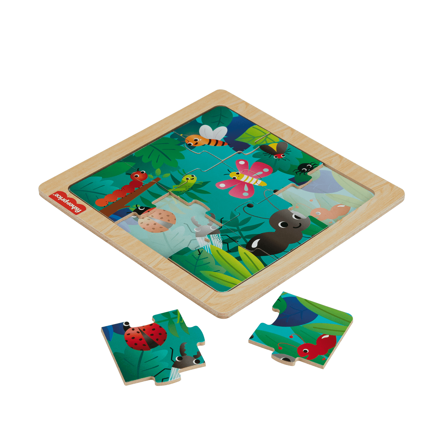 Fisher-Price Juguete para Bebés Rompecabezas Amigos de la Jungla de Madera