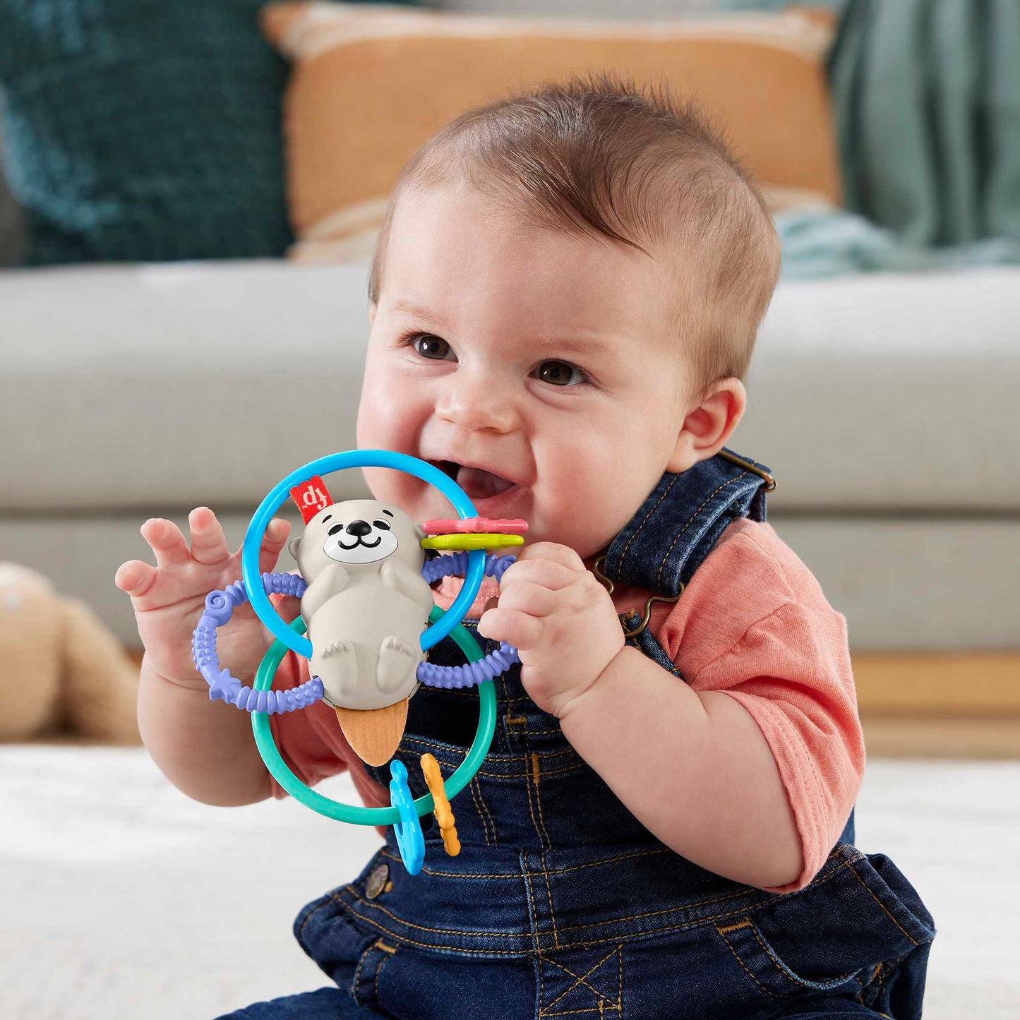 Hochet et Jouet de dentition Sans Bpa Pour Nouveau-Nés de Fisher-Price, Loutre à Tordre et Mordiller