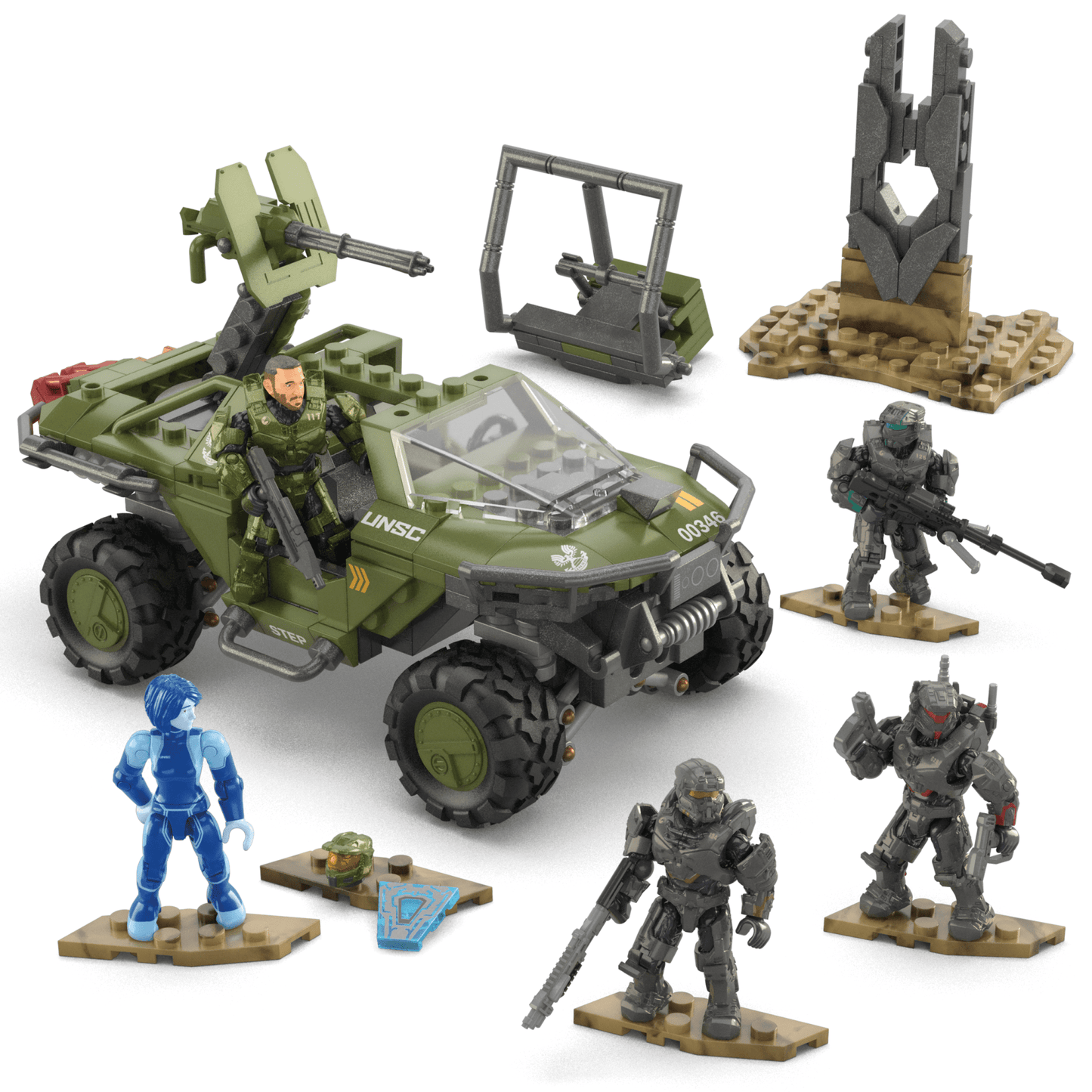 MEGA Halo Juguete de Construcción Warthog del FLEETCOM