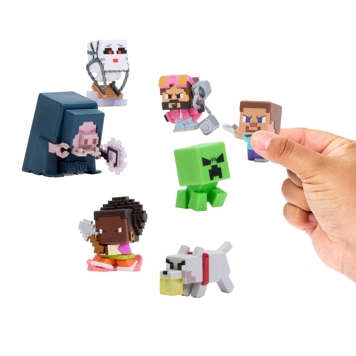 Minecraft Mini Mode Overworld Battle Pack With 7 Mini Action Figures inspired By The Movie