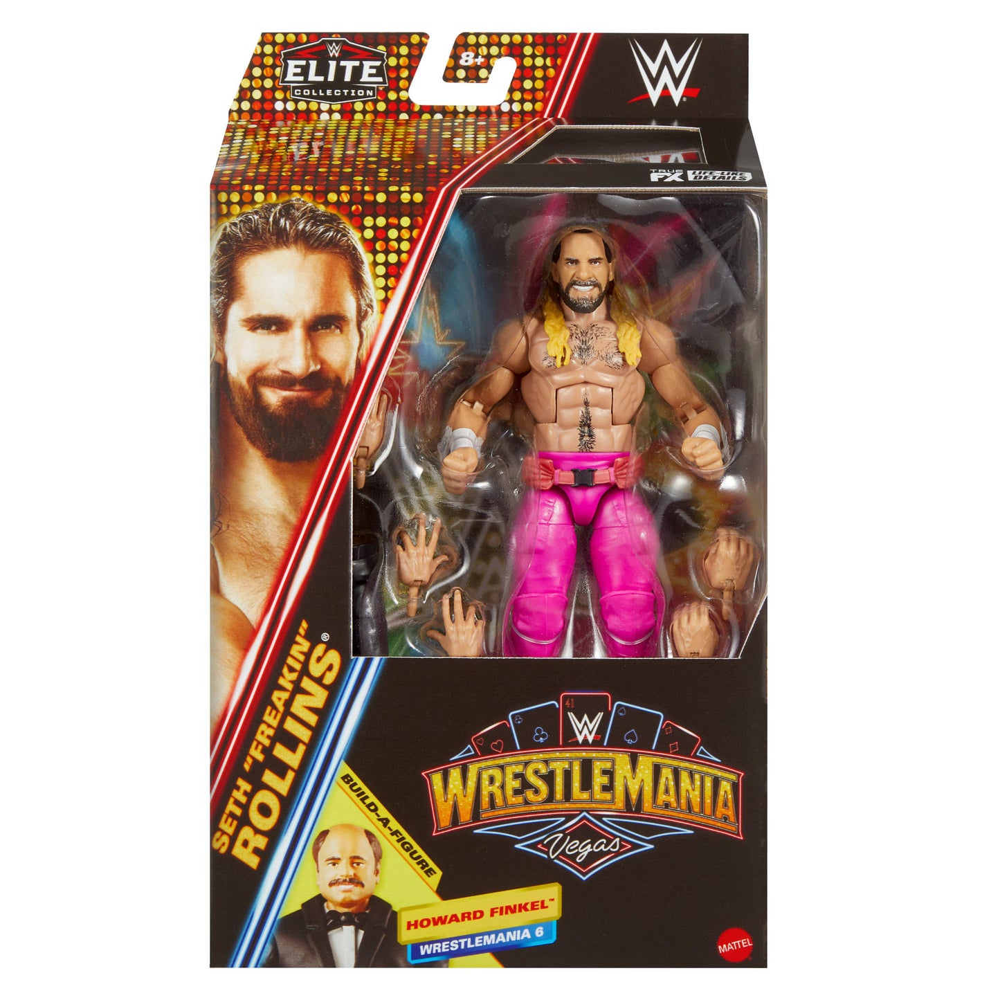 WWE Elite Collection Premium Live EVent Seth Rollins Action Figure Set, Wrestlemania Collectible