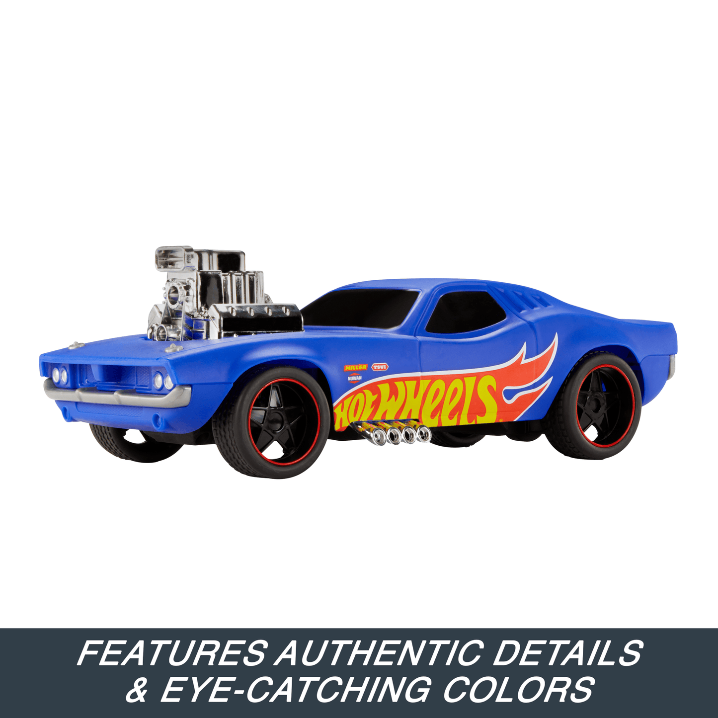 Hot Wheels 1:16 Scale RC Rodger Dodger USB-Rechargeable Toy Car, Battery-Operated Remote Control