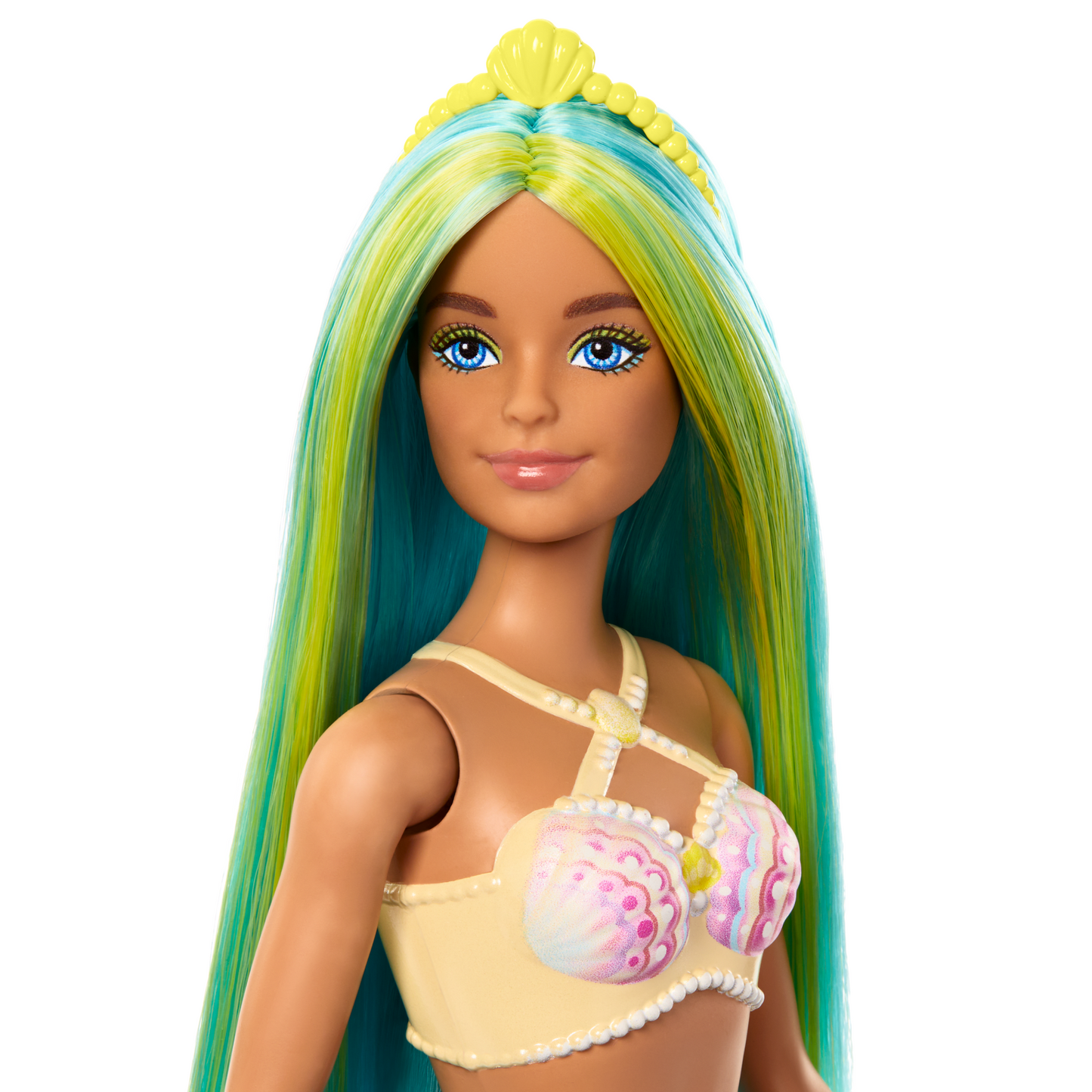 Barbie Fantasía Muñeca Sirena Cabello Verde y Azul