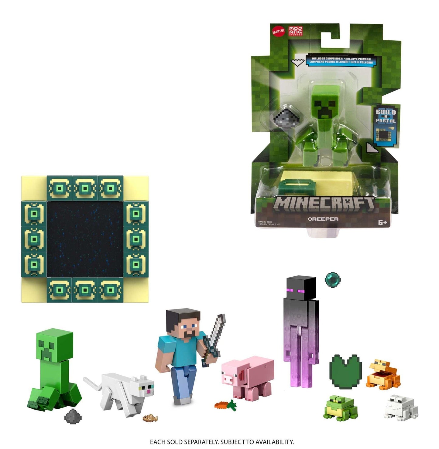 Minecraft Action Figures & Accessories Set, 3.25-Inch Scale Collectible Toys (Characters May Vary)