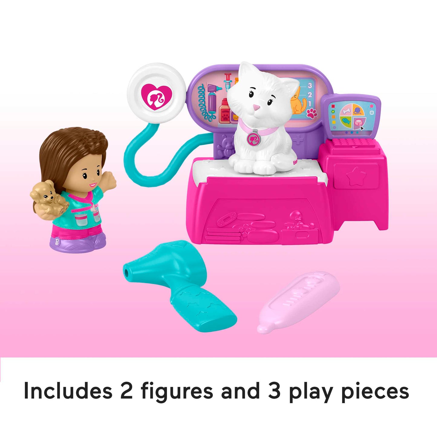 Fisher-Price Little People Barbie Veterinarian Playset For Toddlers And Preschool Kids, 5 Pieces