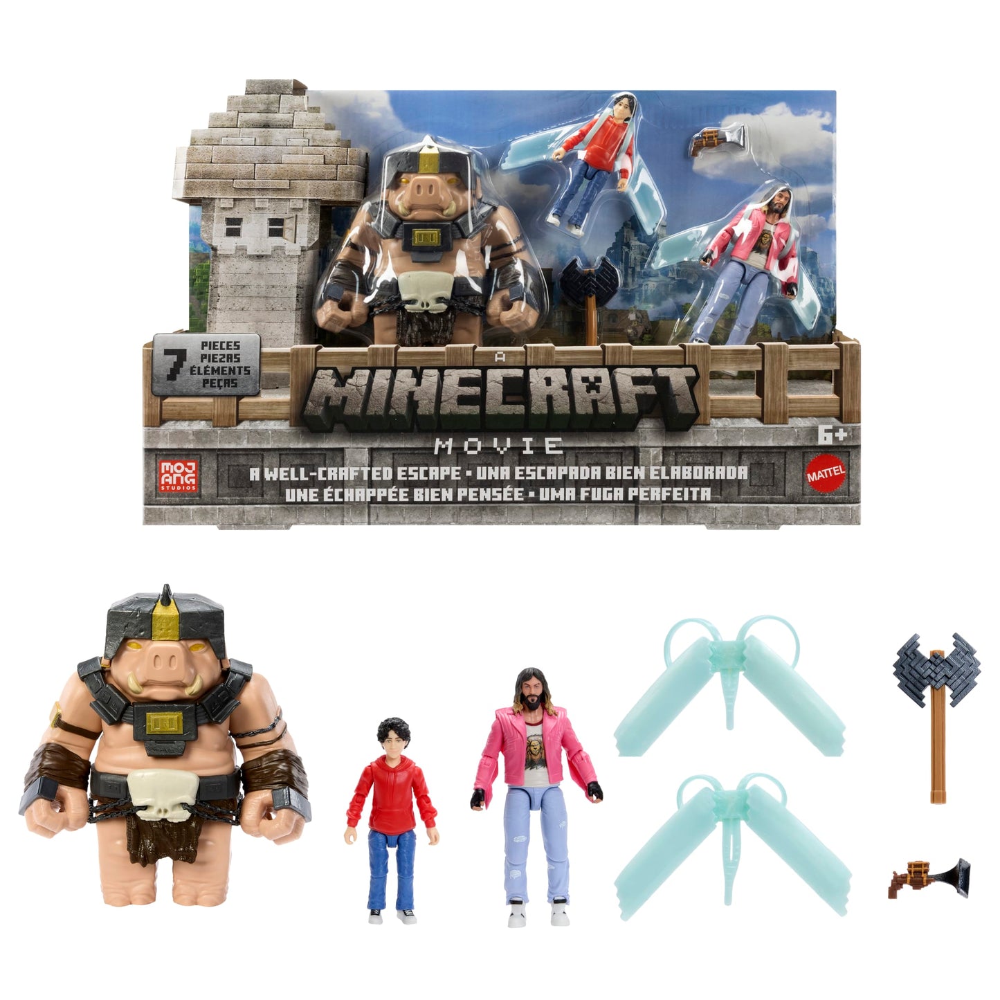 Minecraft – Coffret Figurines –Une Échappée Bien Pensée, 3 Fig./4 Acc.