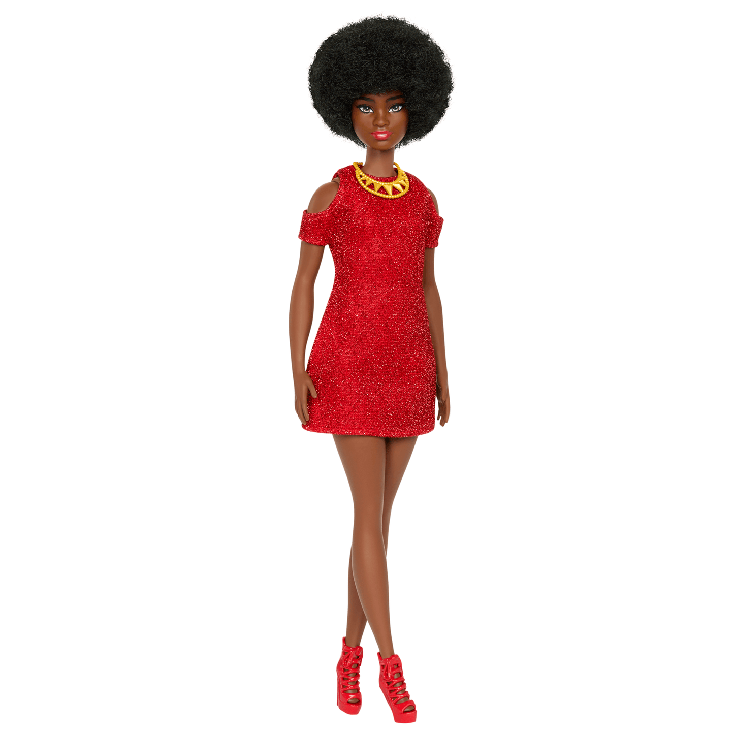 Barbie Fashionista Muñeca Vestido Rojo Brillante